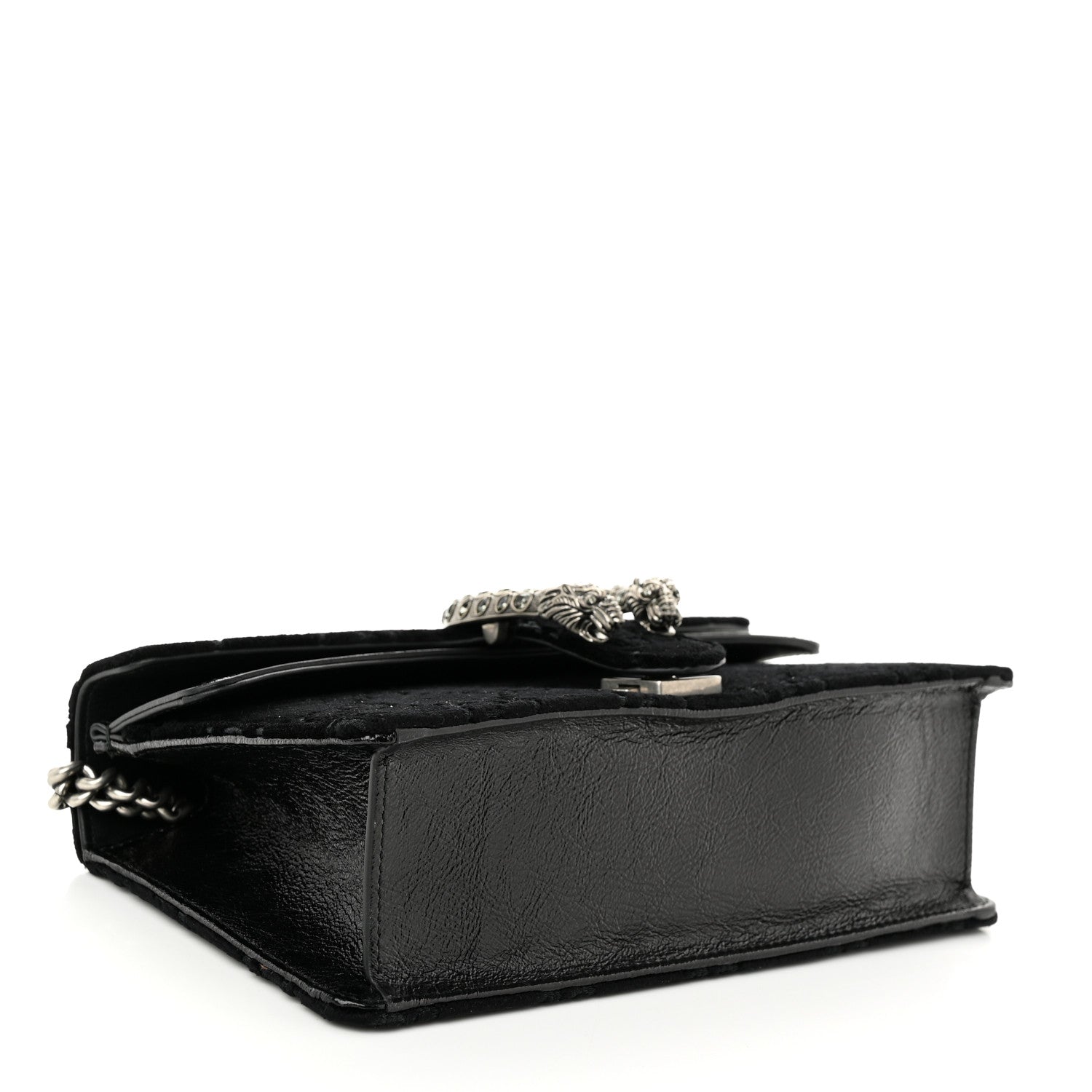 Gucci Velvet Skipper Crystal GG Monogram Small Dionysus Shoulder Bag Black Black Diamond 4 of 11