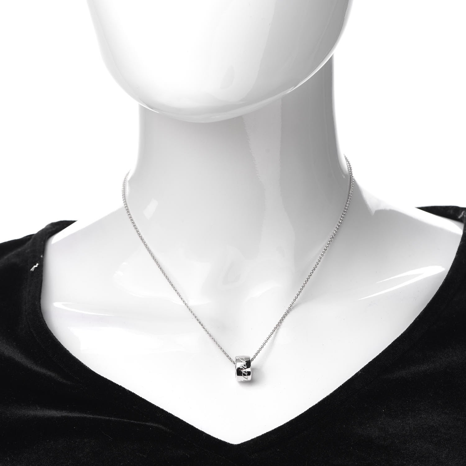 Chopard 18K White Gold Chopardissimo Pendant Necklace 2 of 6
