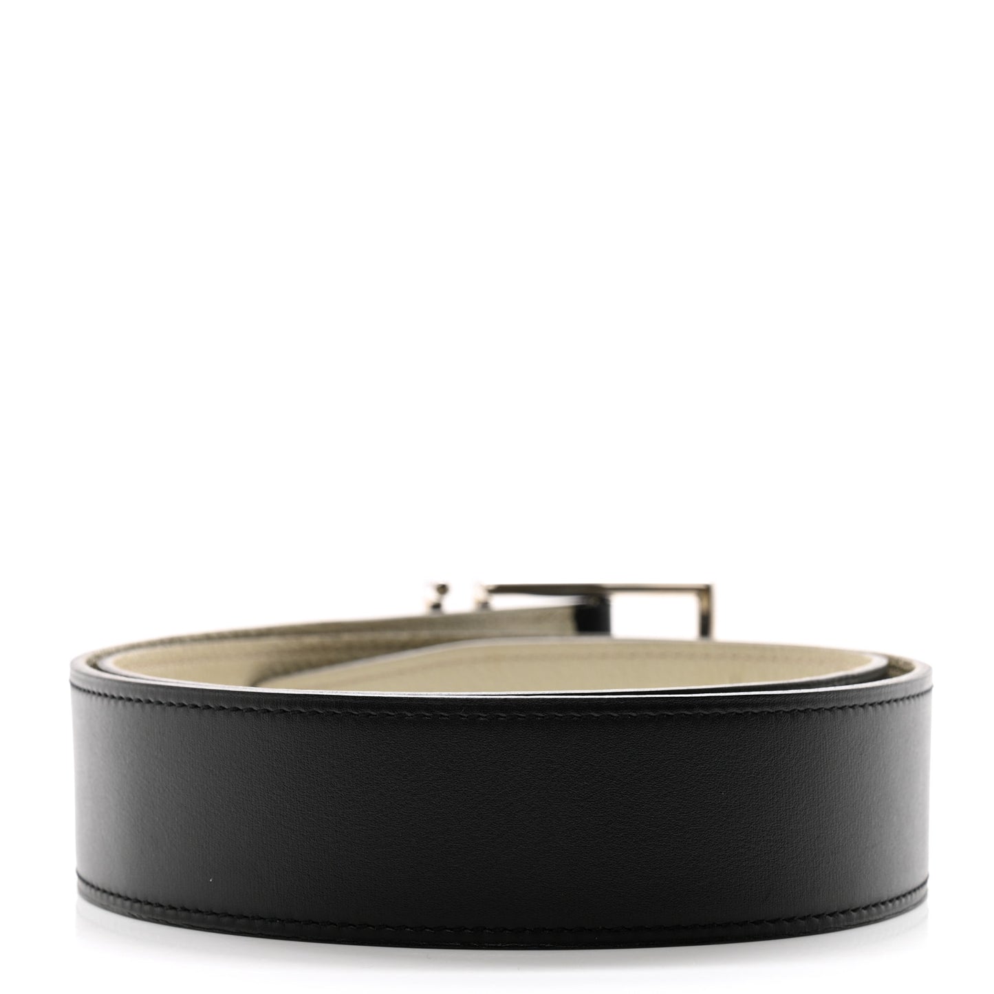 Box Togo Nathan 40 Belt 85 34 Black Beige Esquisse