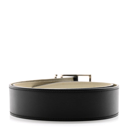 Hermes Box Togo Nathan 40 Belt 85 34 Black Beige Esquisse 2 of 8