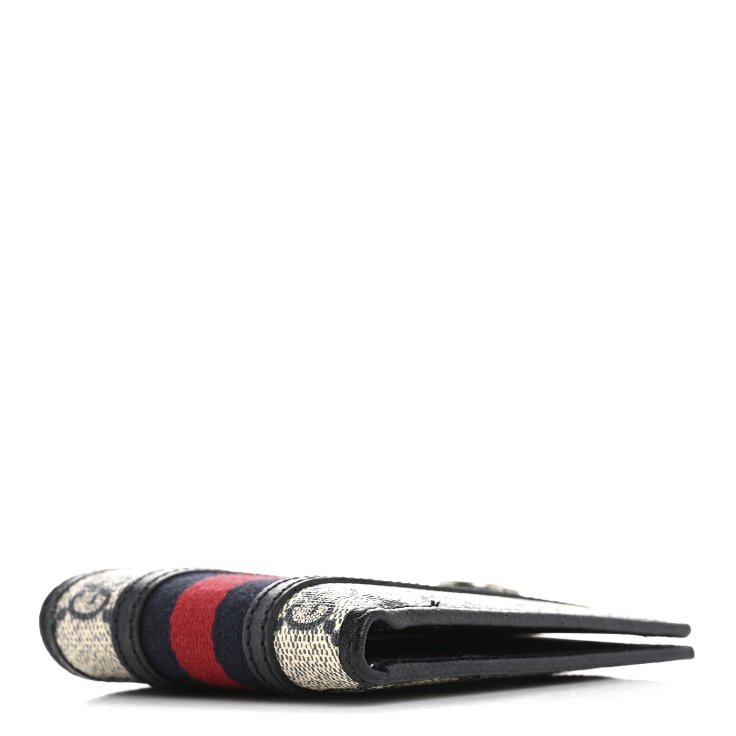 Gucci GG Supreme Monogram Web Mens Ophidia Bi-Fold Coin Wallet Beige Blue 4 of 10