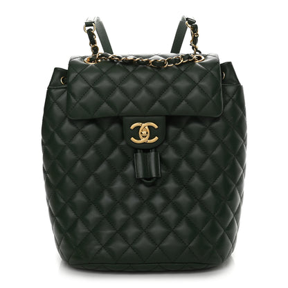 Chanel Lambskin Quilted Small Urban Spirit Backpack Dark Green 1 of 10