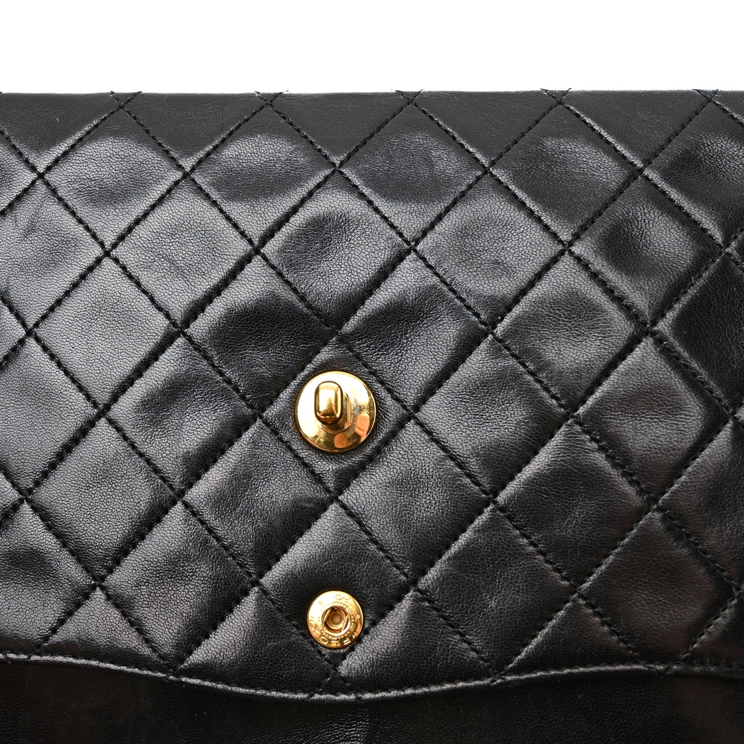 Chanel Lambskin Quilted Medium Double Flap Black 14 of 14