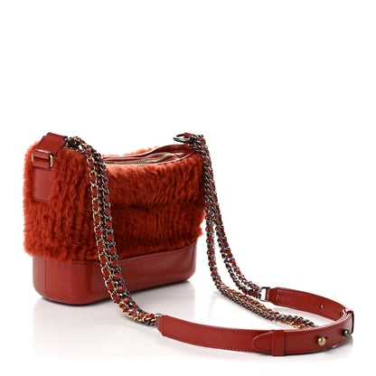 Chanel Shearling Small Gabrielle Hobo Red 3 of 10