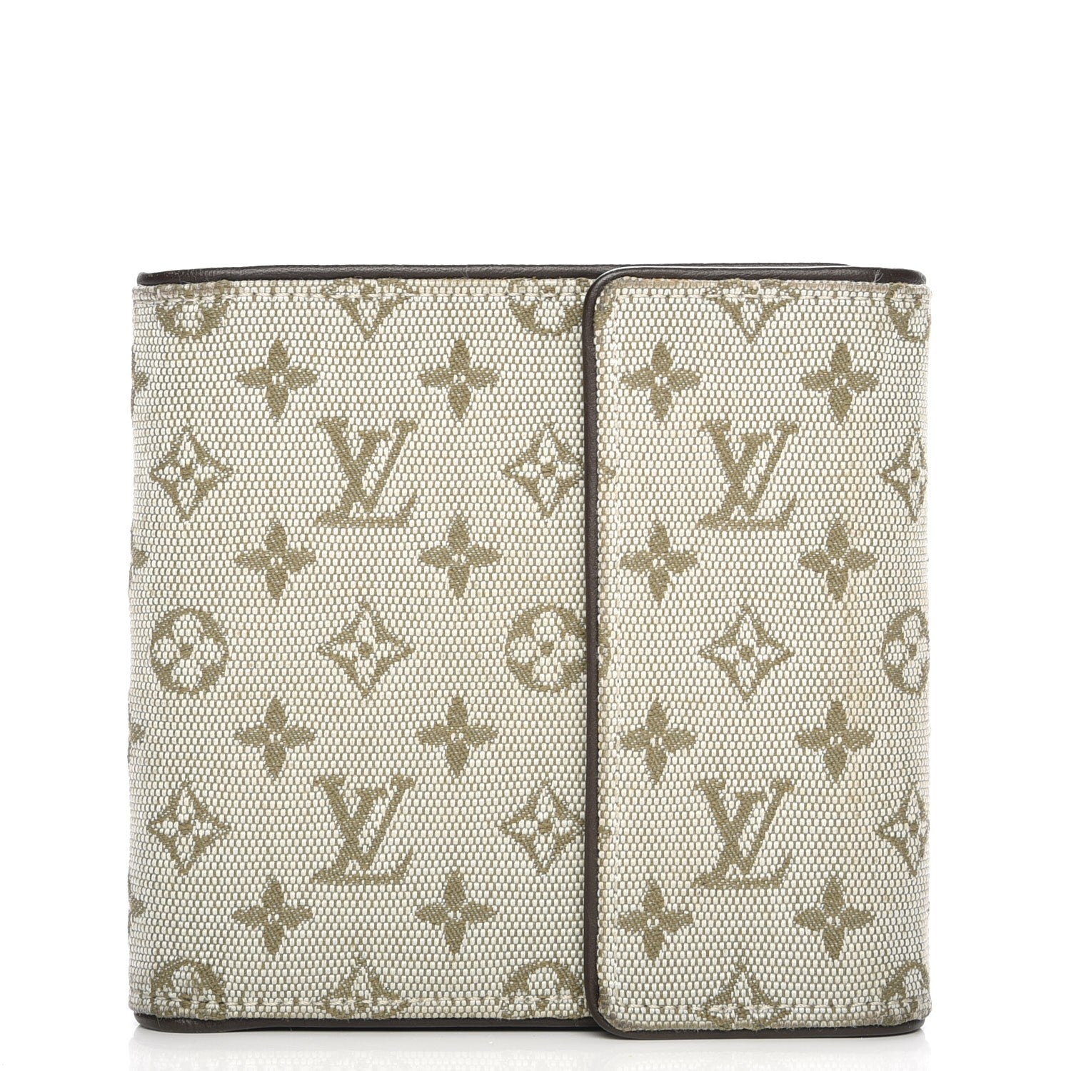 Louis Vuitton Mini Monogram Compact Wallet Kaki 1 of 7