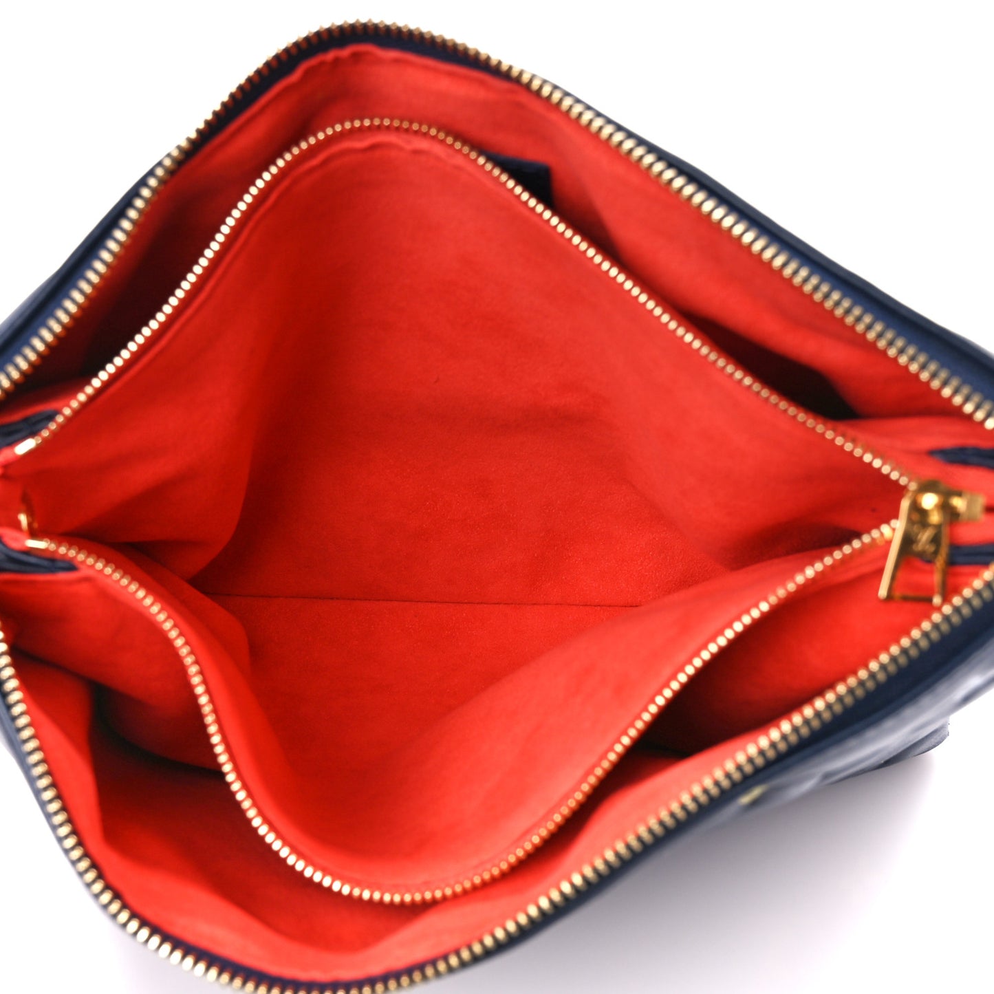 Lambskin Embossed Monogram LV Garden Coussin PM Navy