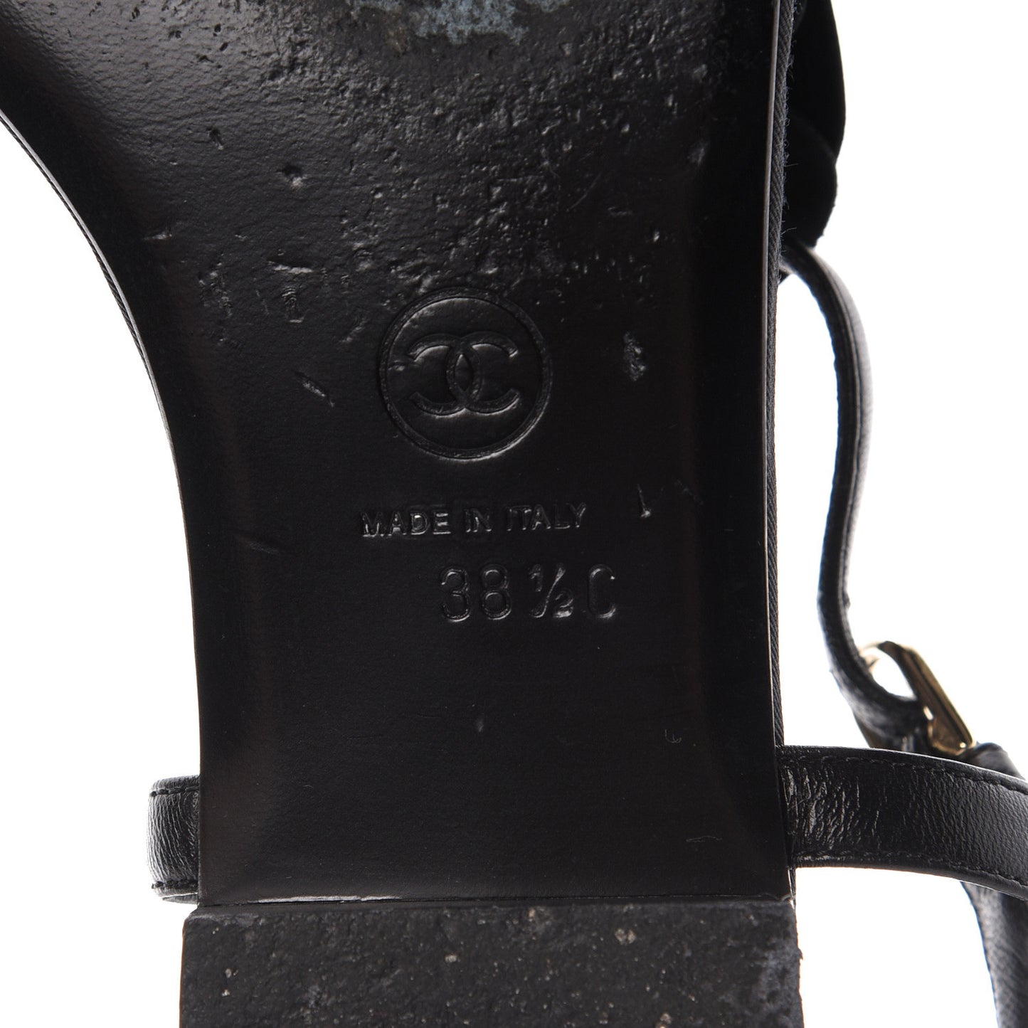 Lambskin Camellia Thong Sandals 38.5 Black