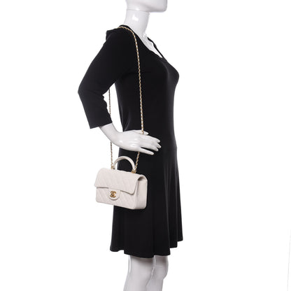 Chanel Caviar Quilted Mini Top Handle Rectangular Flap White 2 of 11