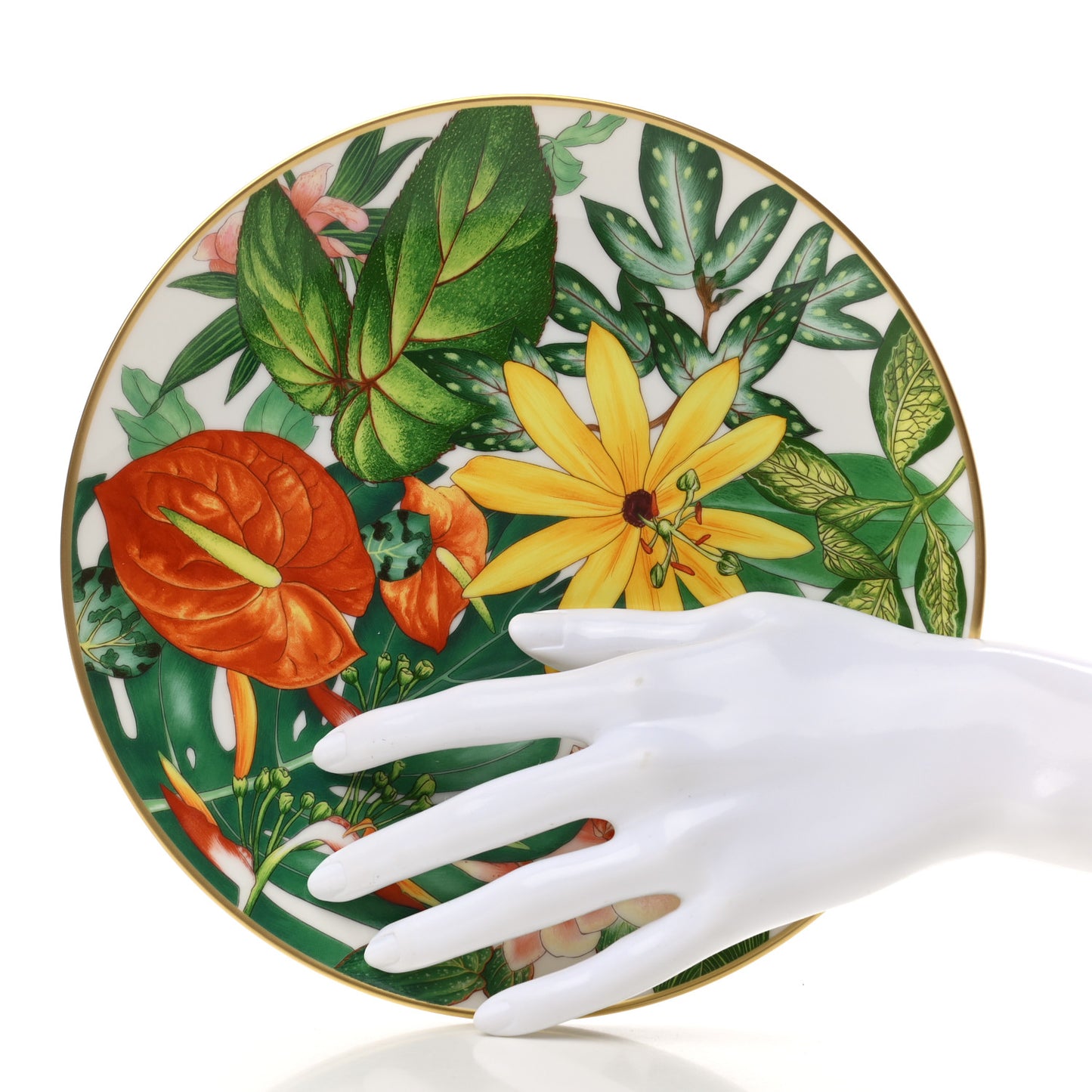 Porcelain Passifolia Dessert Plate N°2 Set of 2