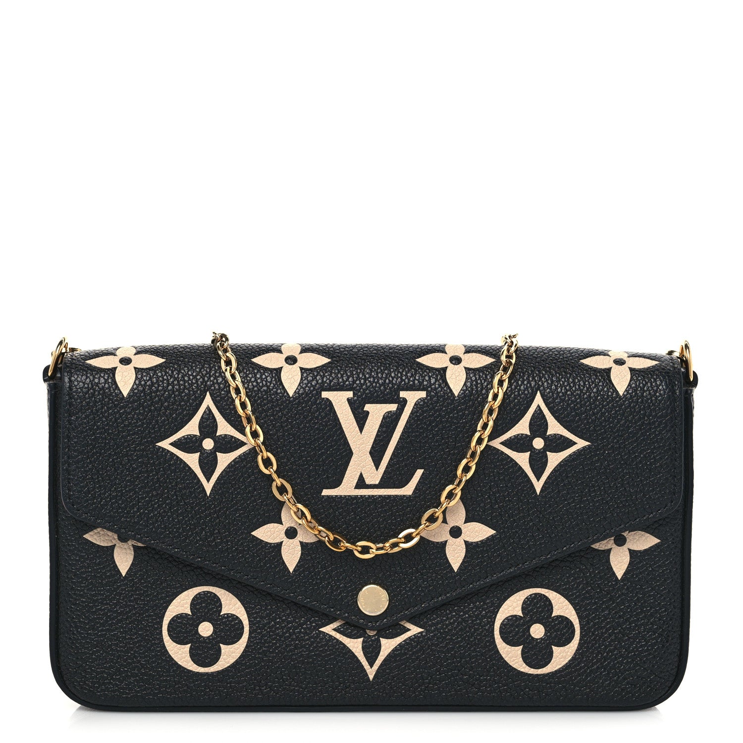 Louis Vuitton Empreinte Monogram Giant Felicie Pochette Black Beige 1 of 11