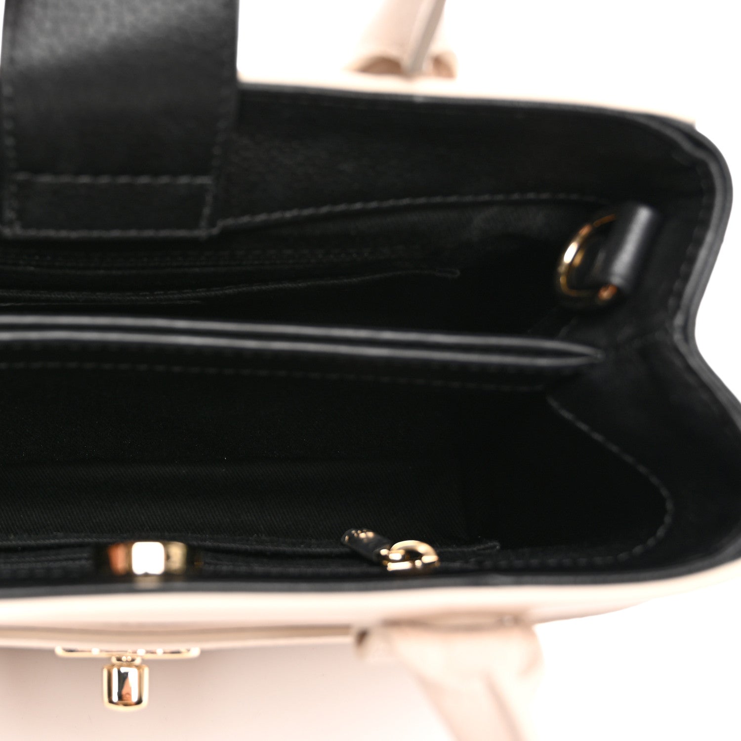 Chanel Grained Calfskin Mini Bi-Color Neo Executive Shopper Tote Beige Black 5 of 10