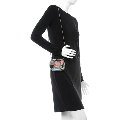 Judith Leiber Swarovski Crystal Floral Minaudiere Clutch Multicolor 2 of 8