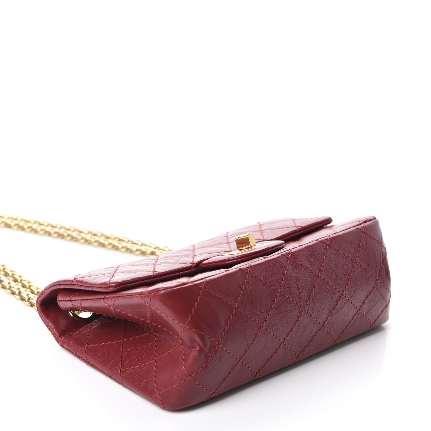 Chanel Aged Calfskin Quilted 2.55 Reissue Mini Flap Red 4 of 11
