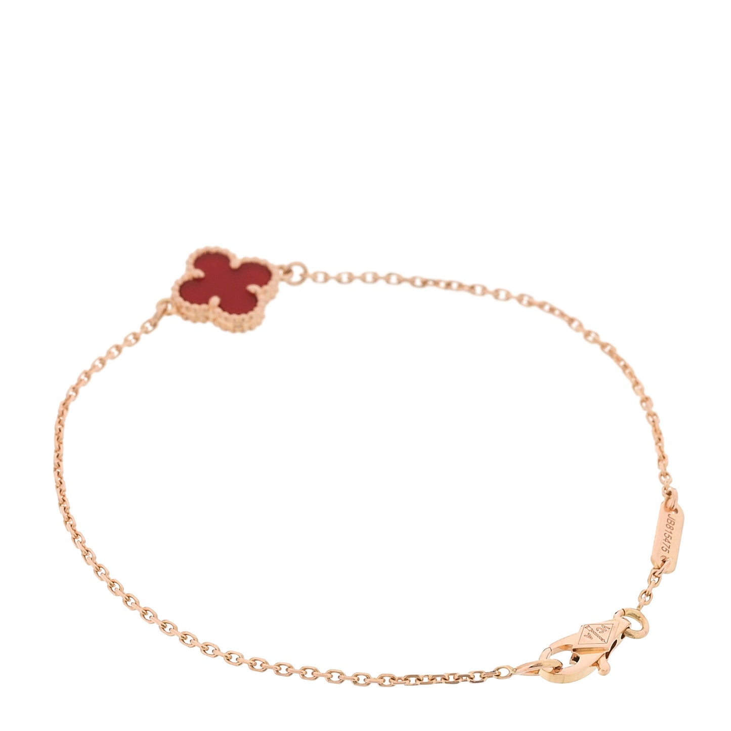 18K Rose Gold Carnelian Sweet Alhambra Bracelet