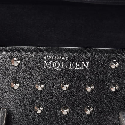 Alexander McQueen Calfskin Studded Mini Heroine Shoulder Bag Black 6 of 13