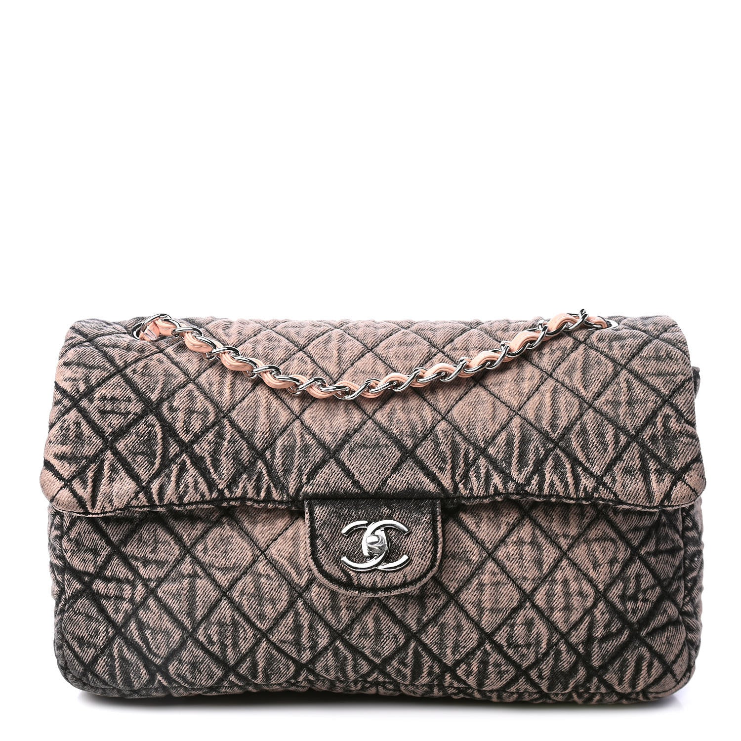 Chanel Denim Quilted Denimpression Flap Rose Clair 1 of 4