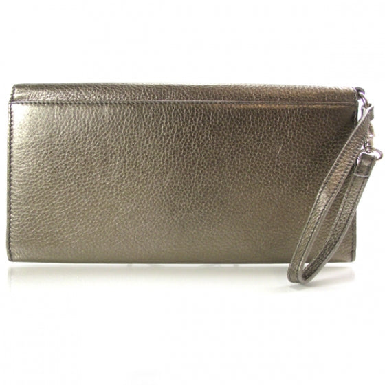 Christian Dior Leather CD Wristlet Silver 2 of 8