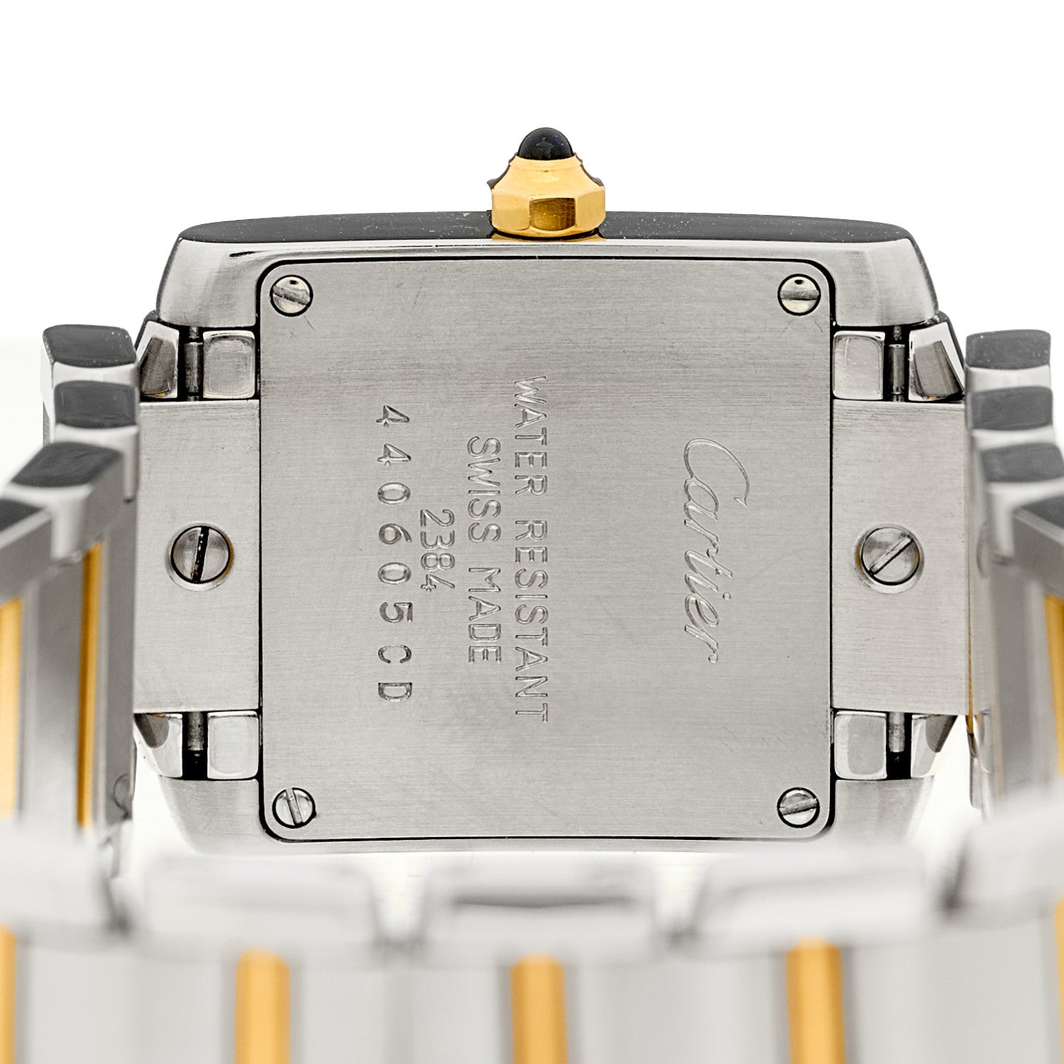 Cartier Stainless Steel 18K Yellow Gold 20mm Tank Francaise Quartz Watch 4 of 4