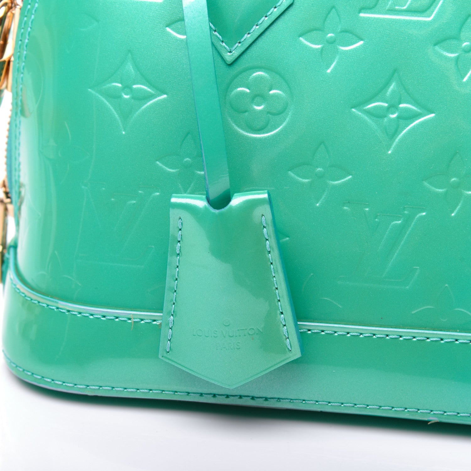 Louis Vuitton Vernis Alma BB Blue Lagon 12 of 26