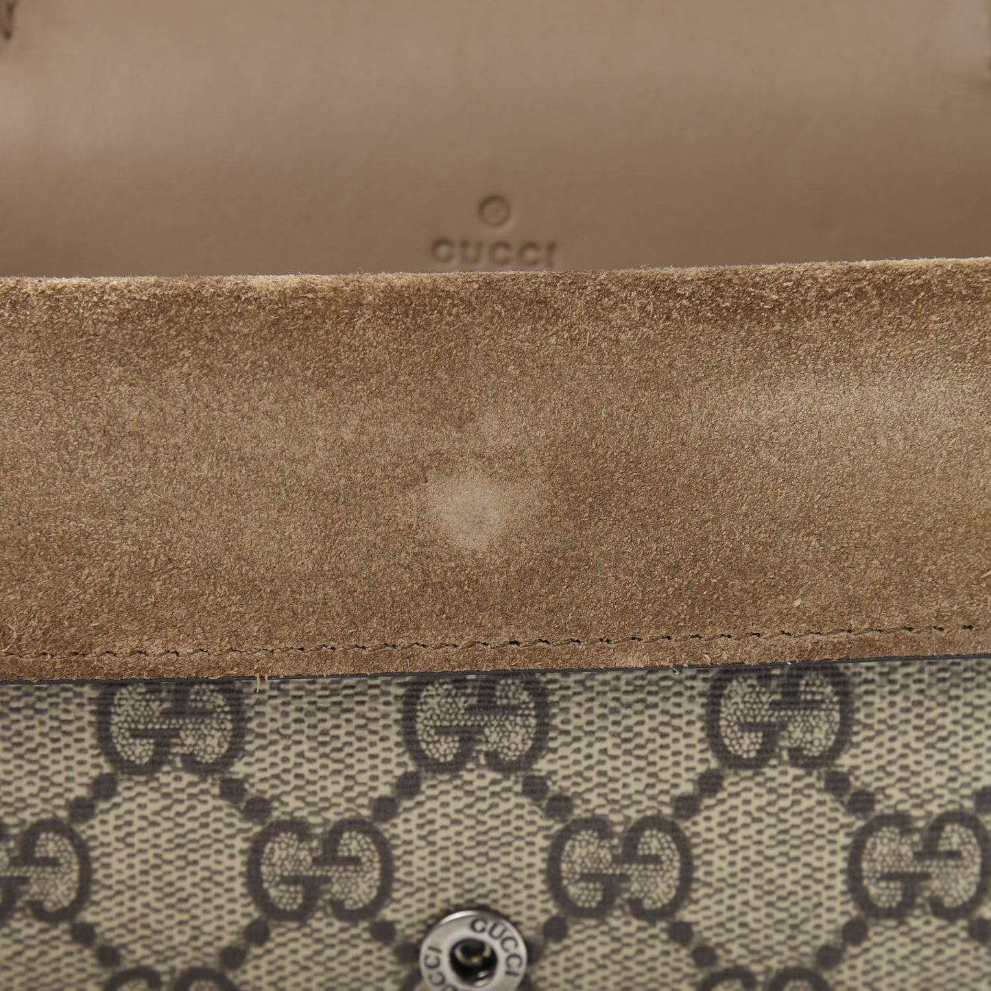 GG Supreme Monogram Super Mini Dionysus Shoulder Bag Taupe