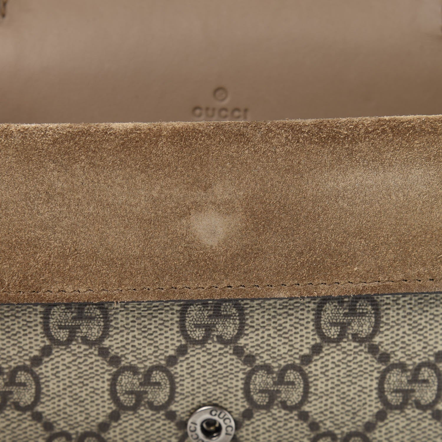 Gucci GG Supreme Monogram Super Mini Dionysus Shoulder Bag Taupe 8 of 12