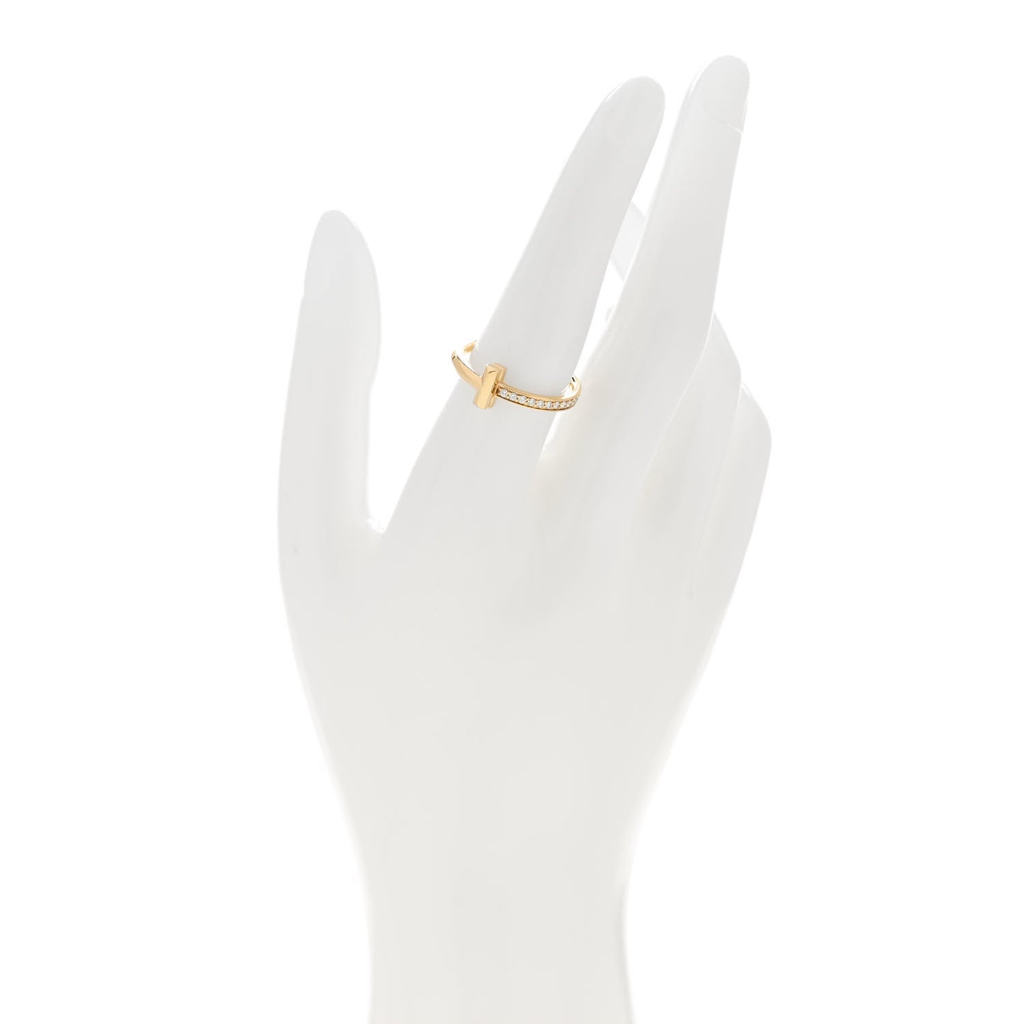 18K Yellow Gold Diamond 2.5mm T T1 Ring 57 8