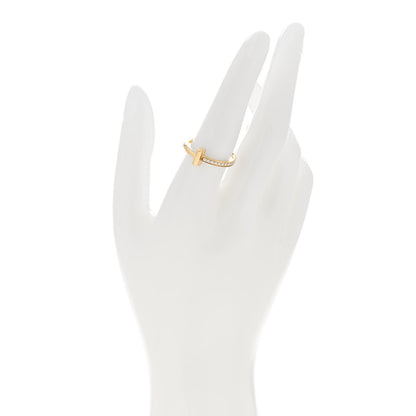 Tiffany 18K Yellow Gold Diamond 2.5mm T T1 Ring 57 8 2 of 5