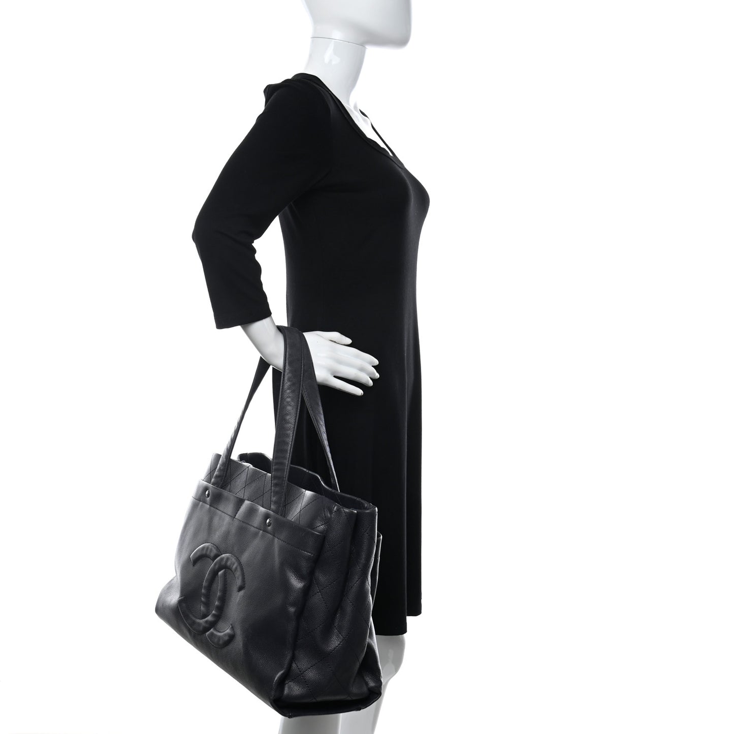 Caviar Executive Cerf Shopper Tote Black