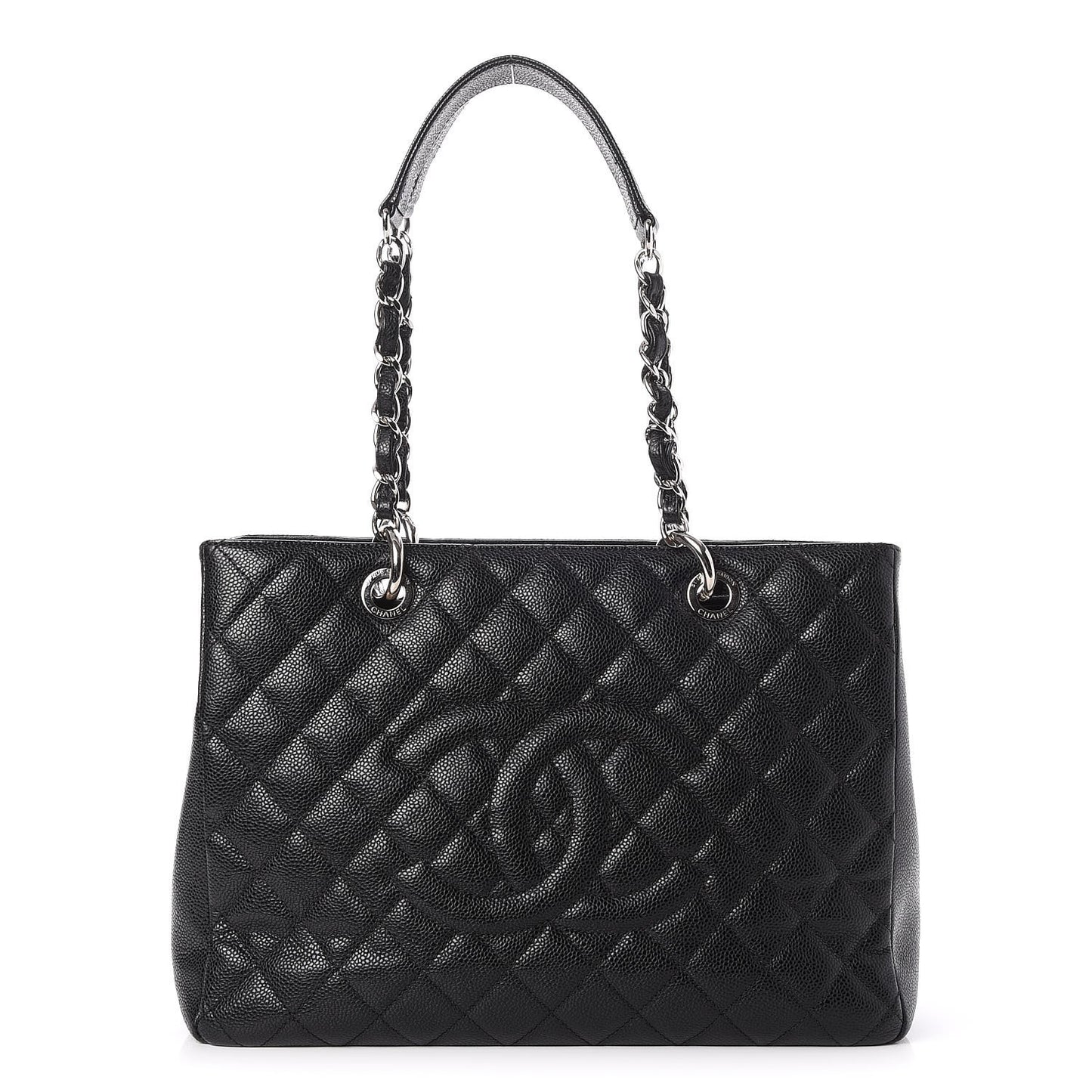 Caviar Quilted Grand Shopping Tote GST Black
