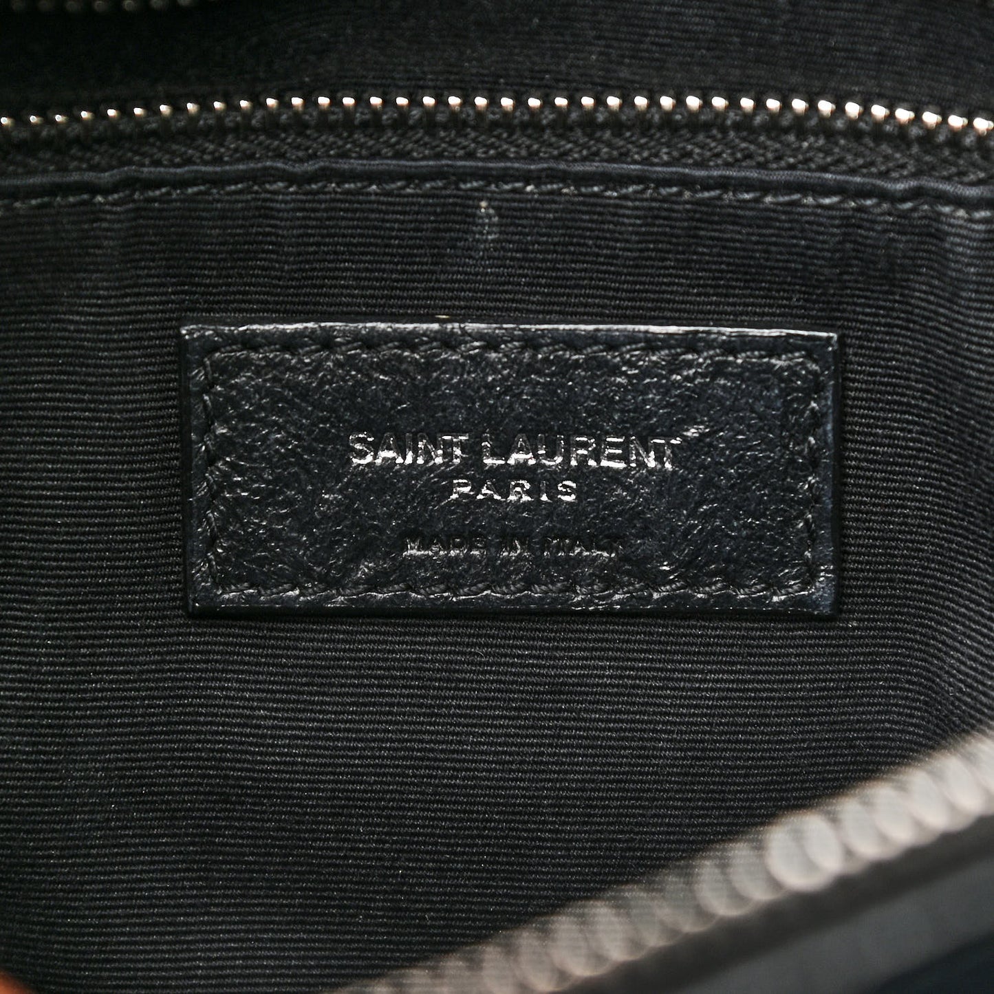 Calfskin Y Quilted Monogram Medium Loulou Chain Satchel Black