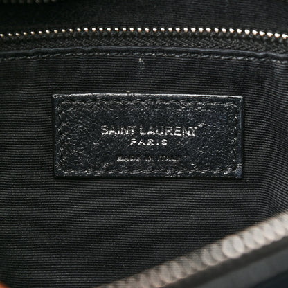 Saint Laurent Calfskin Y Quilted Monogram Medium Loulou Chain Satchel Black 6 of 14