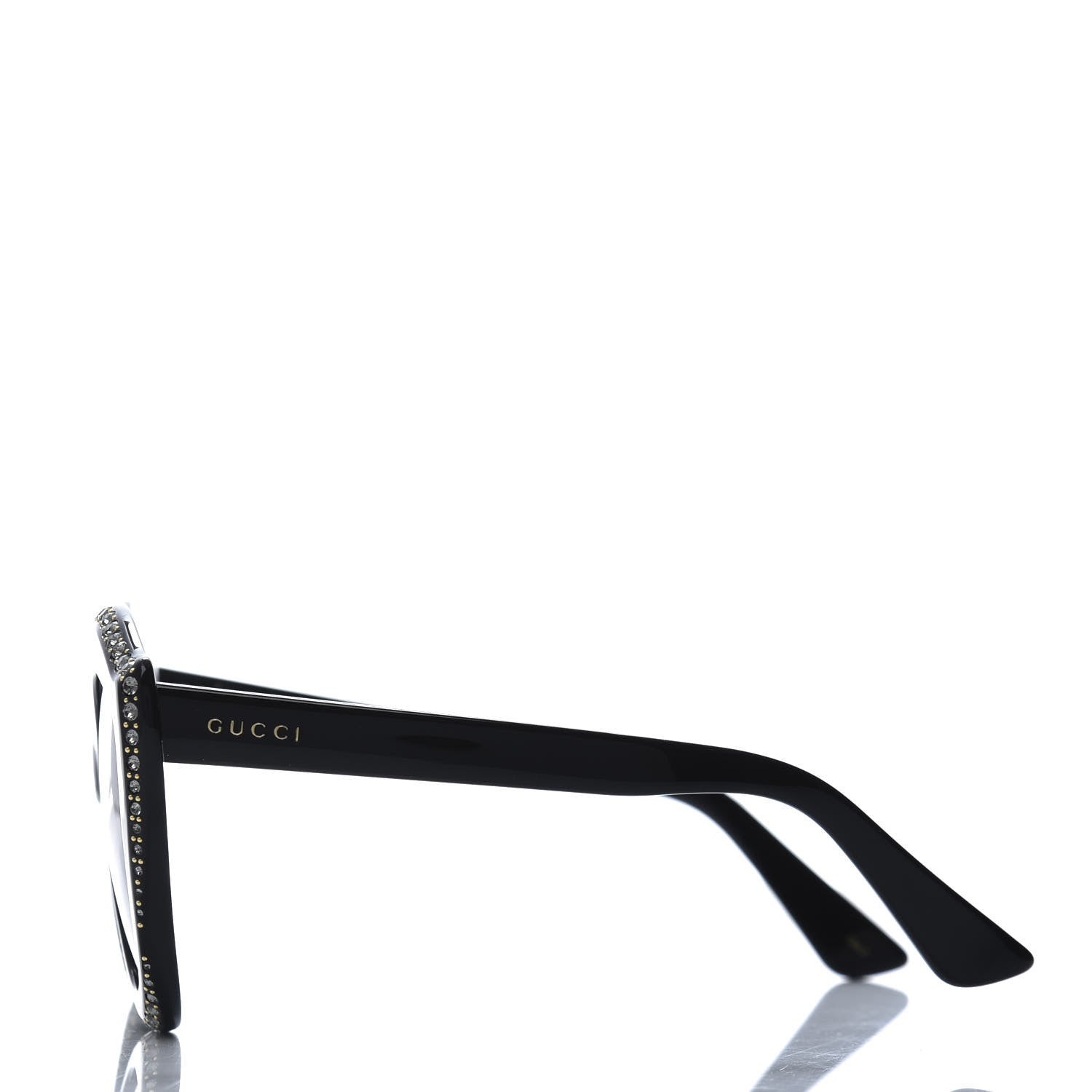 Gucci Crystal Cat Eye GG0118S Sunglasses Black 3 of 9