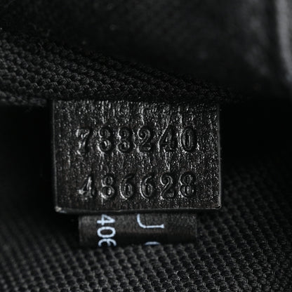 Gucci GG Supreme Monogram Textured Calfskin Retro Interlocking G Belt Bag Black 7 of 10
