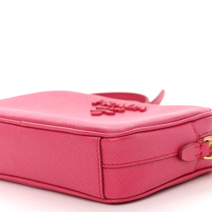 Prada Saffiano Lux Small Camera Crossbody Bag Magenta 9 of 9