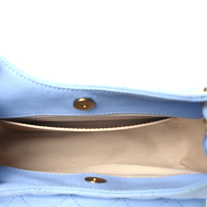 Chanel Caviar Quilted Small Wavy CC Hobo Light Blue 5 of 11