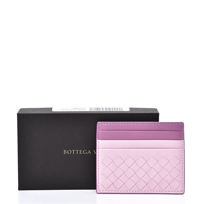 Bottega Veneta Nappa Intrecciato Woven Card Holder Pink Purple 7 of 7