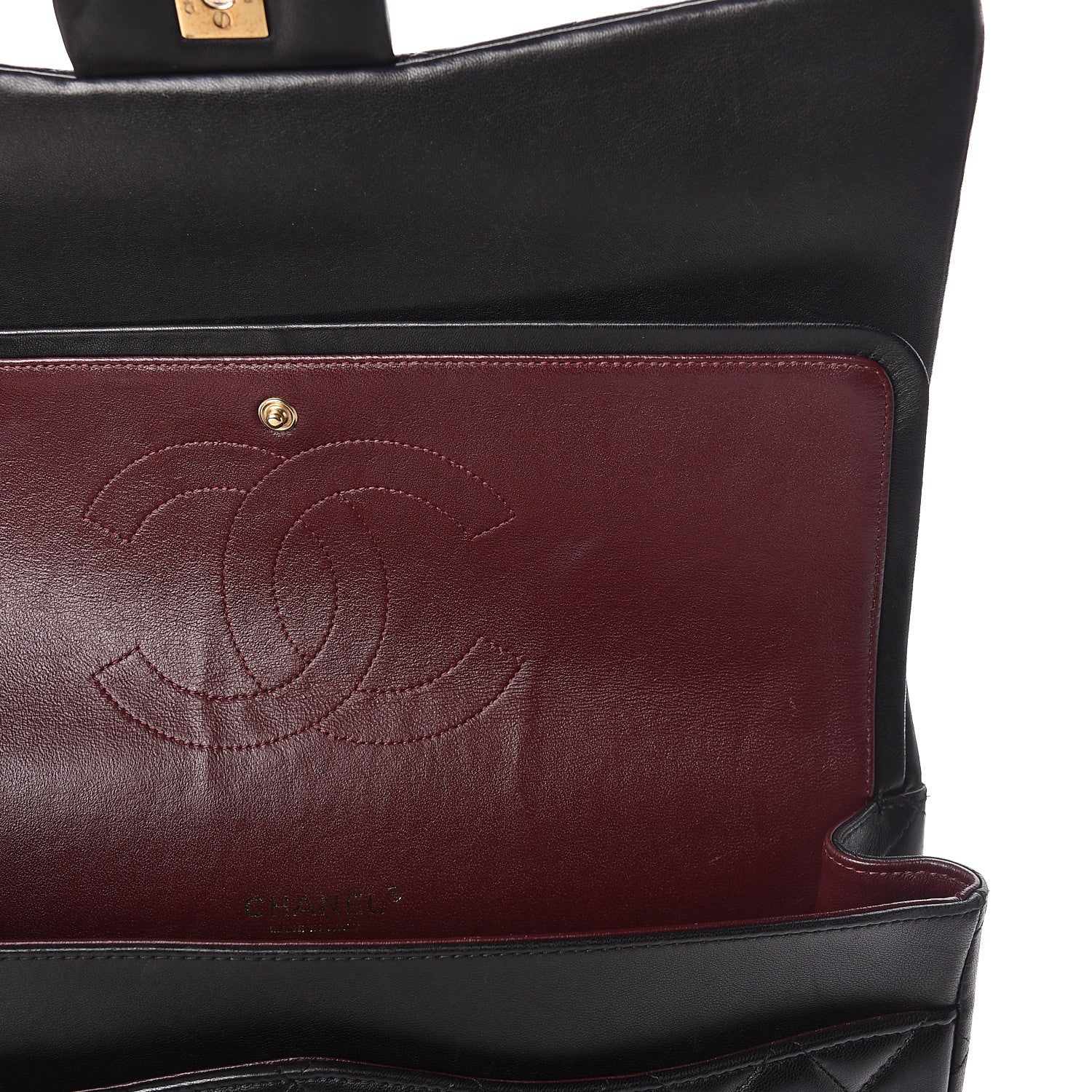 Chanel Lambskin Quilted Maxi Double Flap Black 8 of 17