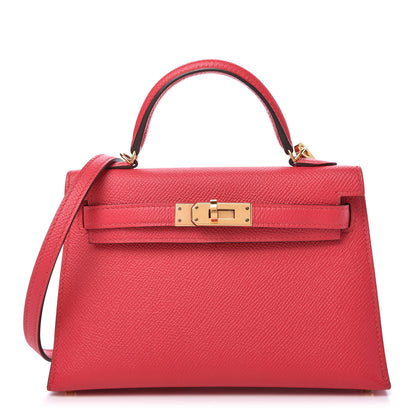 Hermes Epsom Mini Kelly Sellier 20 Rose Extreme 1 of 13