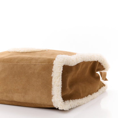 Telfar X UGG Suede Shearling Medium Shopping Bag Chestnut 11 of 12