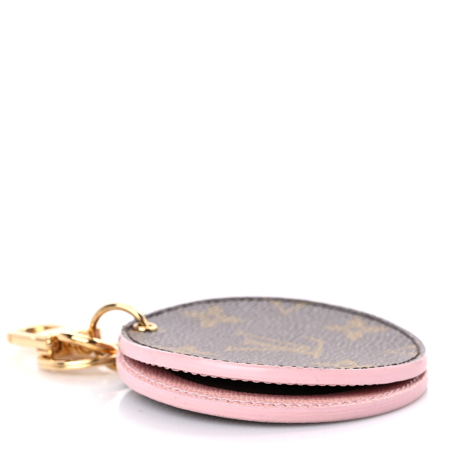 Monogram LV Mirror Bag Charm Key Holder Rose Ballerine