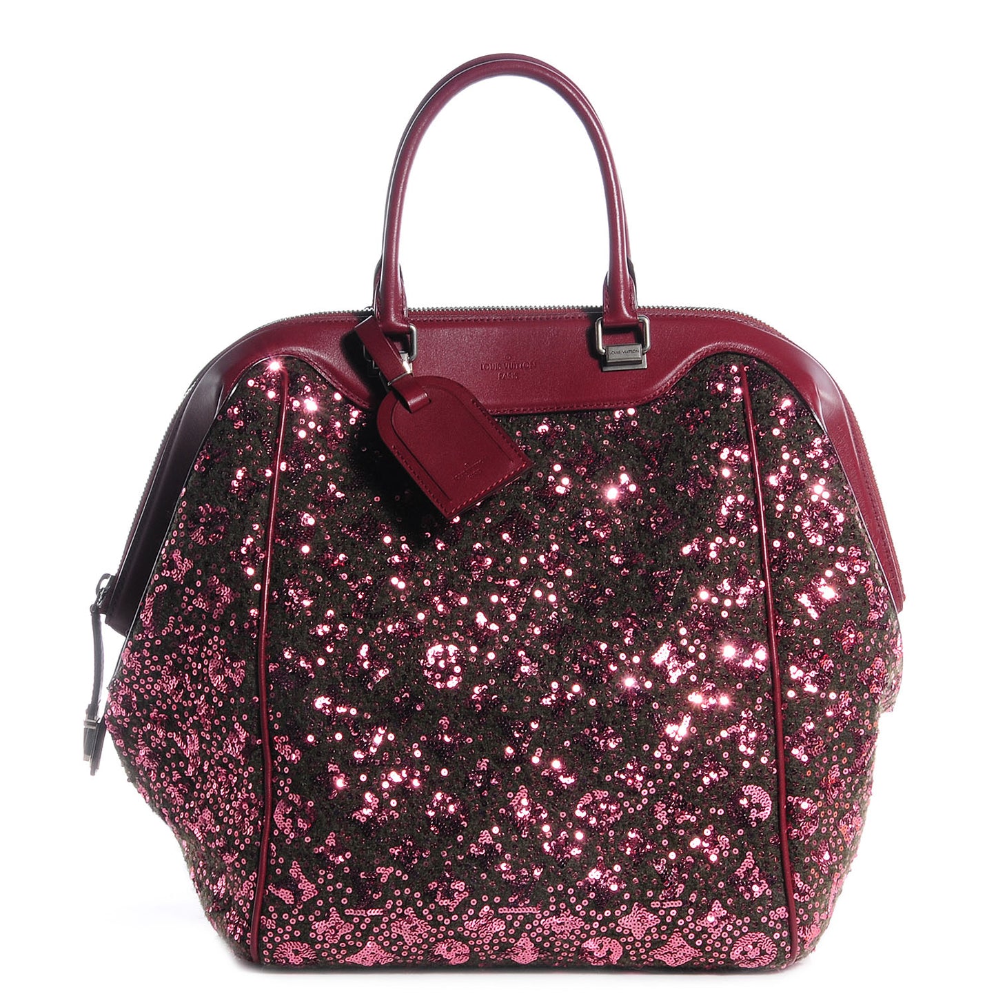 Sequin Monogram Sunshine Express North South Burgundy