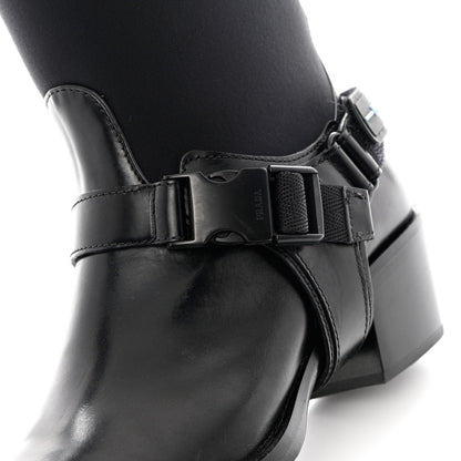 Prada Spazzolato Rois Neoprene 50mm Western Tall Boots 37 Black 10 of 10
