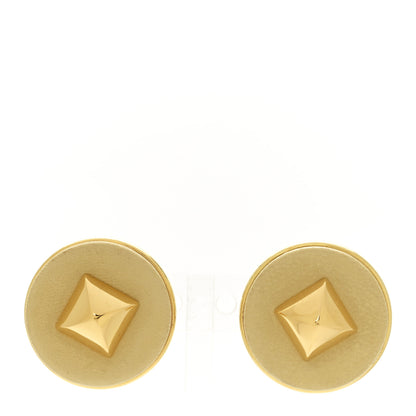 Hermes Lambskin Medor Clip On Earrings 1 of 5