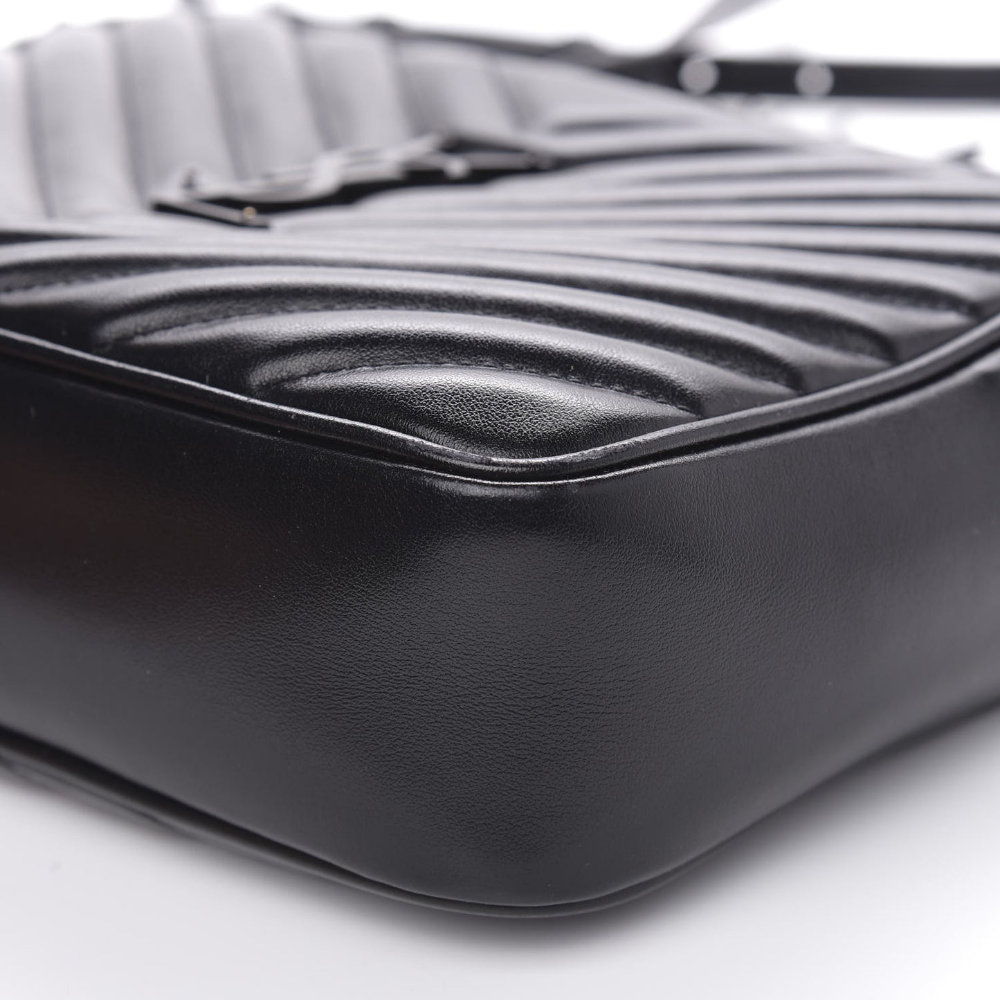 Calfskin Matelasse Monogram Lou Camera Bag Black
