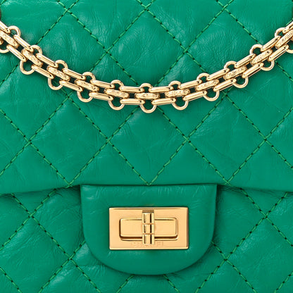 Chanel Aged Calfskin Quilted 2.55 Reissue Mini Flap Green 8 of 12