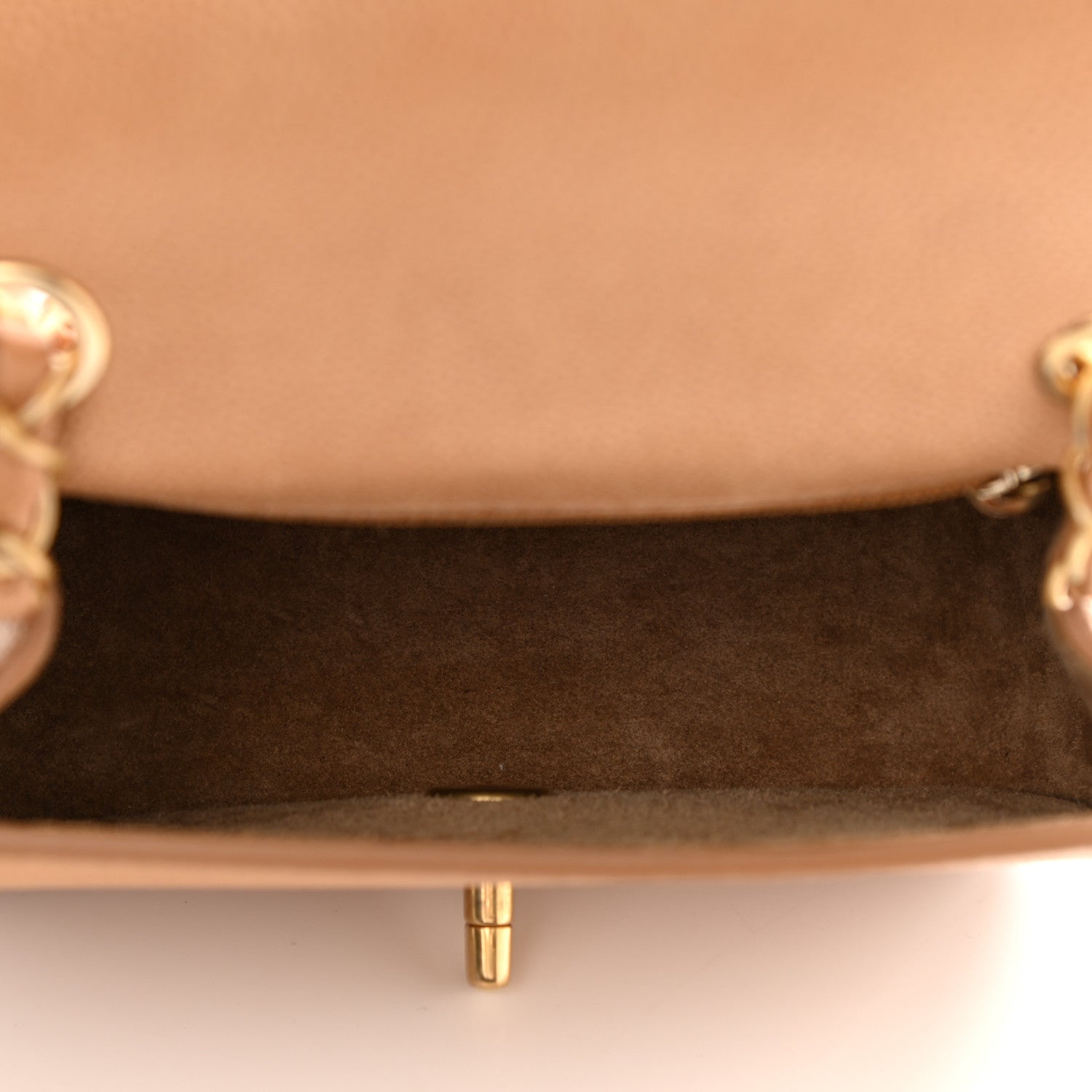 Chanel Grained Calfskin Mini Square Classic Pure Flap Brown 5 of 9
