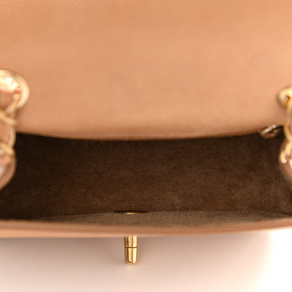 Chanel Grained Calfskin Mini Square Classic Pure Flap Brown 5 of 9