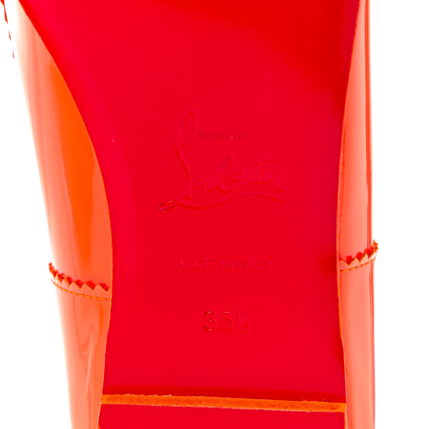 Christian Louboutin Patent Mamadrague Flats 35.5 Sunrise 6 of 8
