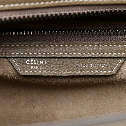 Celine Drummed Calfskin Micro Luggage Souris 6 of 12