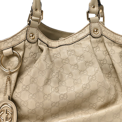 Gucci Guccissima Medium Sukey Tote Mystic White 8 of 10